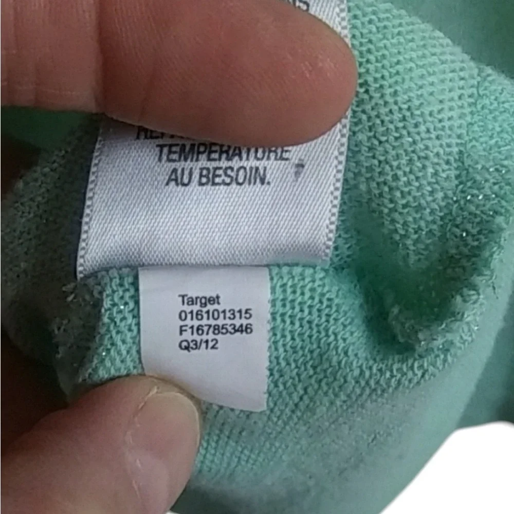 Mossimo Supply High/Low Metallic Striped Top Junior's Size M - Picture 11 of 11